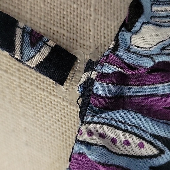 NWT Pura Vida Black, Blue, and Purple Patterned Dress - Picture 4 of 7